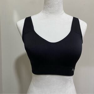Puma Black Sports Bra with Racerback Design Size Medium Activewear